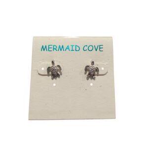 Mermaid Cove 925 Sterling Silver Stud Earrings Mini Seaturtle Turtle Posts